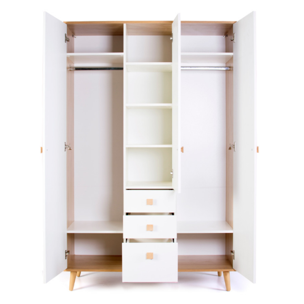 Veres New York | Верес Нью Йорк 1200 - шафа (120 см), ДСП • Natural White | Біло-буковий