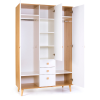 Veres New York | Верес Нью Йорк 1200 - шафа (120 см), ДСП • Natural White | Біло-буковий