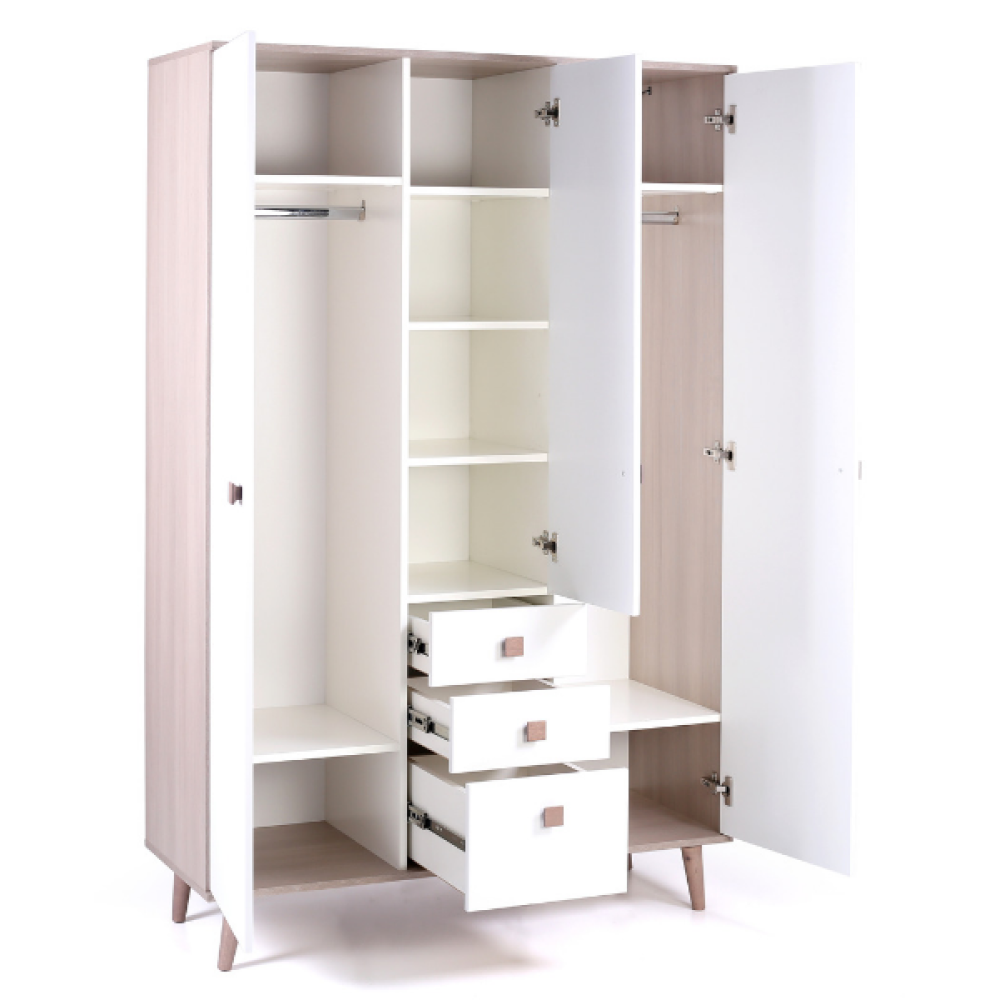 Veres New York | Верес Нью Йорк 1200 - шкаф (120 см), ДСП • Cappuccino White | Капучино-белый