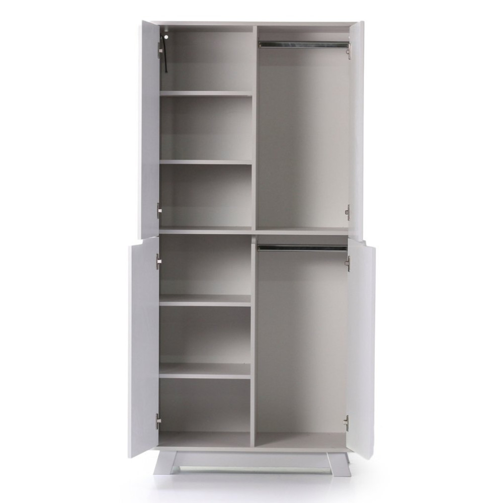 Veres Manhattan | Верес Манхеттен 850 - дитяча шафа (85x47x182.5 см) • White Grey | Біло-сірий
