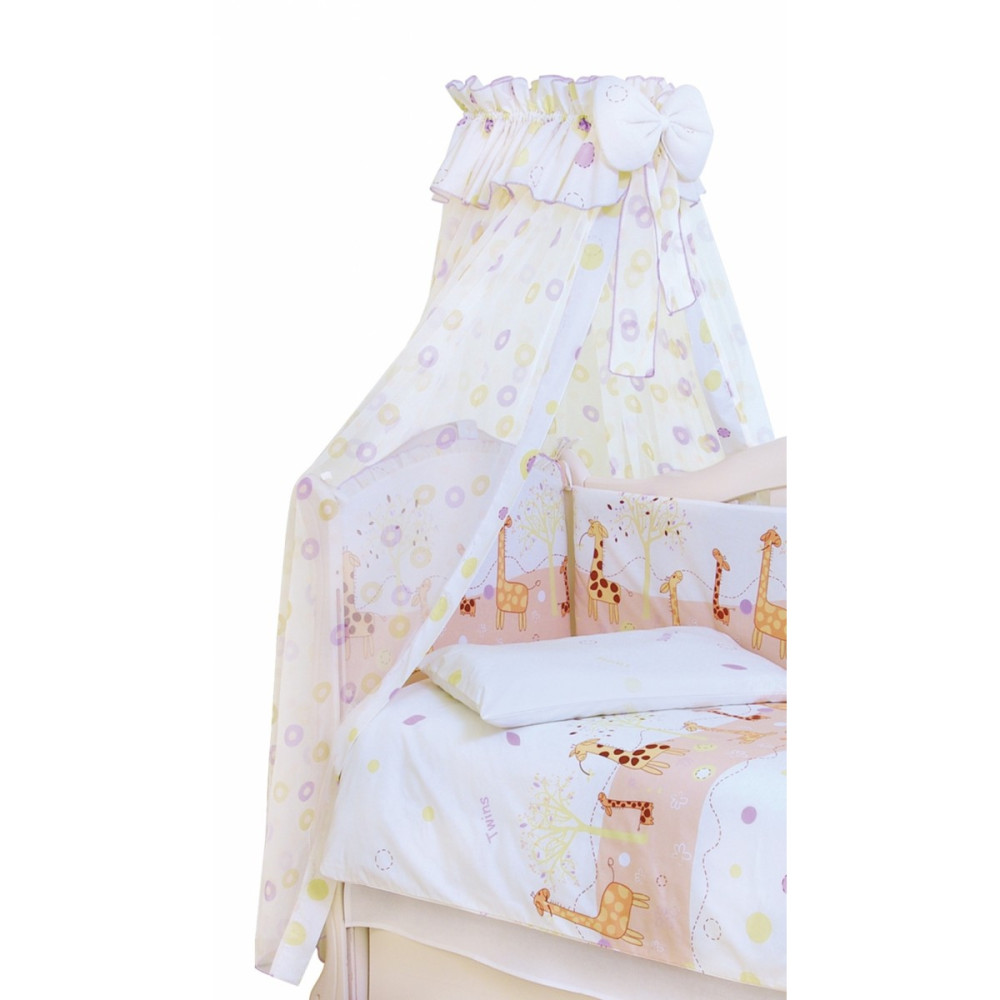 Балдахін Twins Comfort New, жирафіки беж-фіолет (1051-C-124)