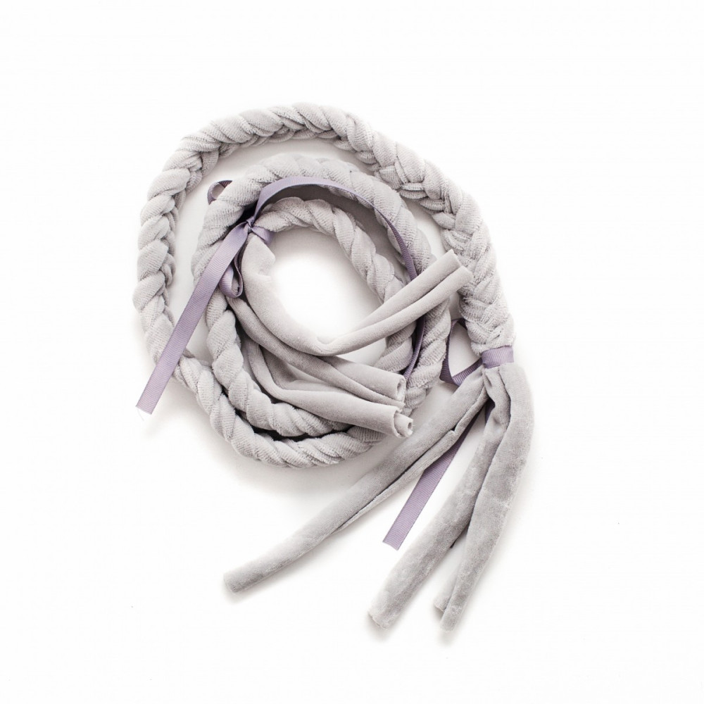 Декор косичка Twins Air велюр, grey (7001-DK-10)