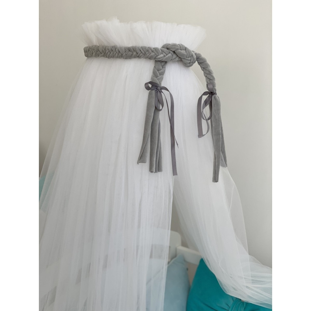 Декор косичка Twins Air велюр, grey (7001-DK-10)
