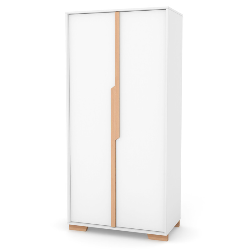 Veres Seattle | Верес Сиэтл 850 - шкаф (85,4х47,5х179,7 см), ДСП • White Natural | Бело-буковый