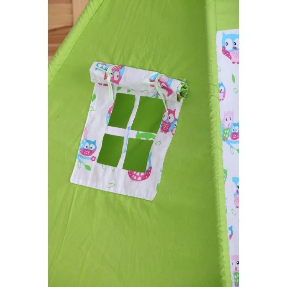 Вігвам Хатка комплект Сови салатовий з подушками