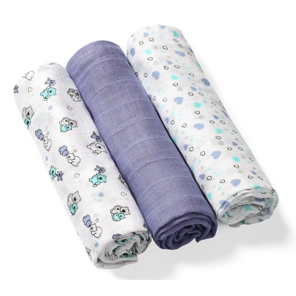 Пеленки BabyOno из бамбукового волокна 3 шт сиреневые (397/05)