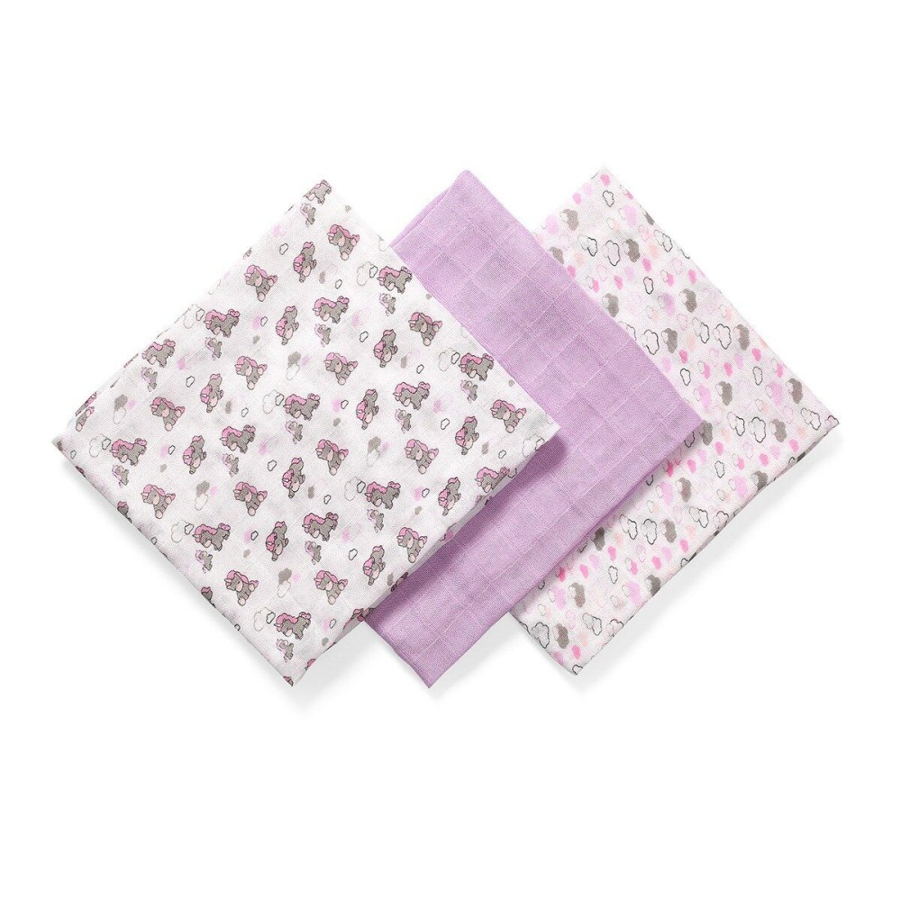 Пеленки BabyOno из бамбукового волокна 3 шт фиолетовые (397/03)