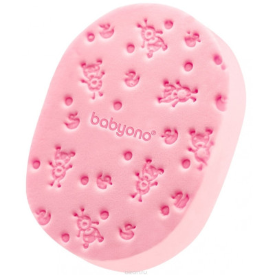 Мочалка для купания BabyOno розовый (063/02)