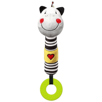 Іграшка з прорізувачем і писківкою BabyOno Зебра Зак (634)