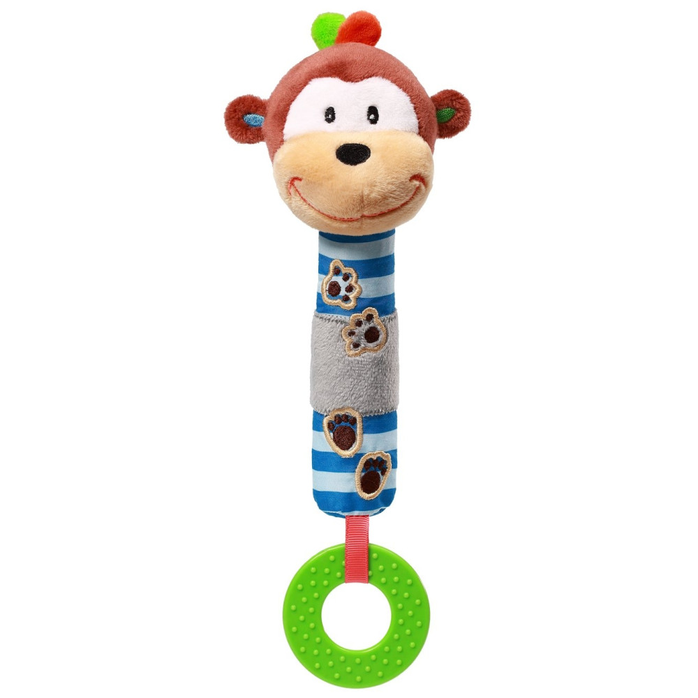 Игрушка прорезыватель с пищалкой BabyOno Обезьянка Георгий (619)