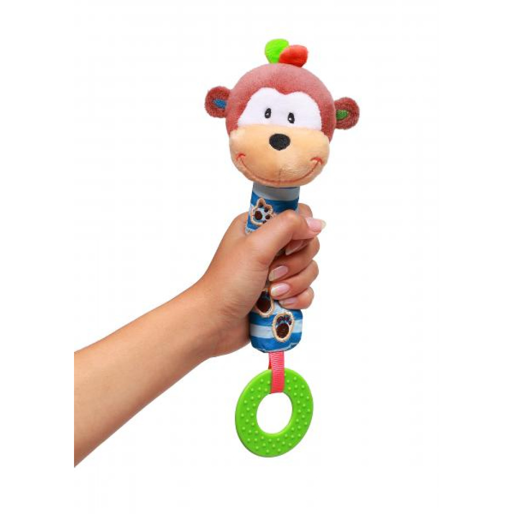 Игрушка прорезыватель с пищалкой BabyOno Обезьянка Георгий (619) Игрушка прорезыватель с пищалкой BabyOno Обезьянка Георгий (619)