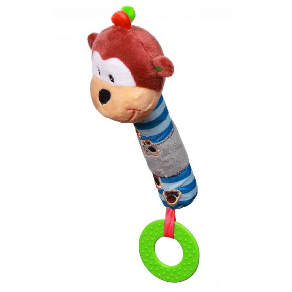 Игрушка прорезыватель с пищалкой BabyOno Обезьянка Георгий (619) Игрушка прорезыватель с пищалкой BabyOno Обезьянка Георгий (619)