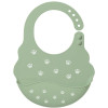Слинявчик силіконовий BabyOno Лапки хакі (829/06)