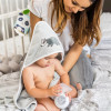 Полотенце BabyOno велюровый с капюшоном Барсук серый (540/02)