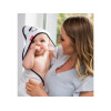 Бамбуковий рушник з капюшоном BabyOno Зебра білий (343/01)