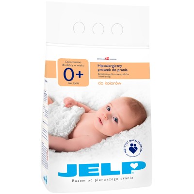 Гіпоалергенний пральний порошок JELP 0+ для кольорового 4,0 кг (80002)