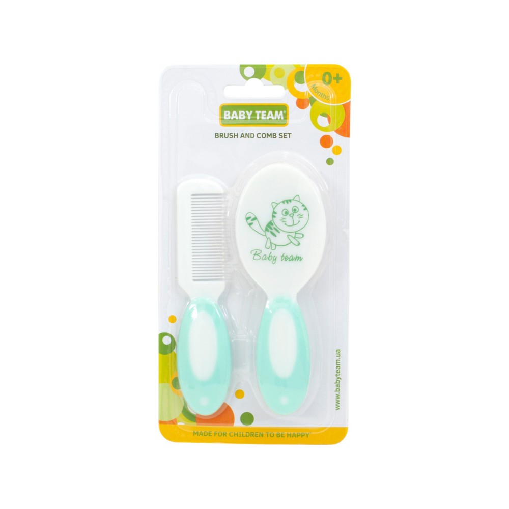 Набір Baby Team гребінець та щіточка бірюзова (7106)
