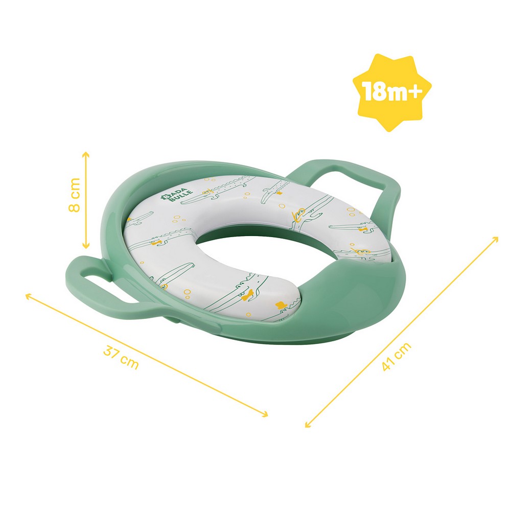 Накладка на унитаз Badabulle с ручками, зеленый (B027008)