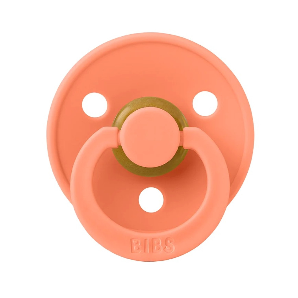 Пустышка Bibs Colour 0-6 мес, латекс (papaya)