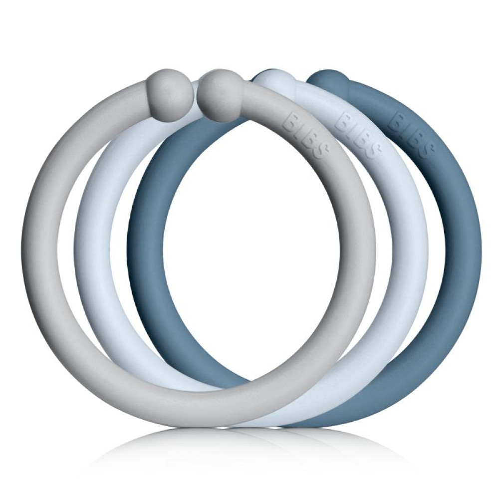 Набор прорезывателей Bibs Loops 12 шт Baby Blue / Cloud / Petrol Набор прорезывателей Bibs Loops 12 шт Baby Blue / Cloud / Petrol