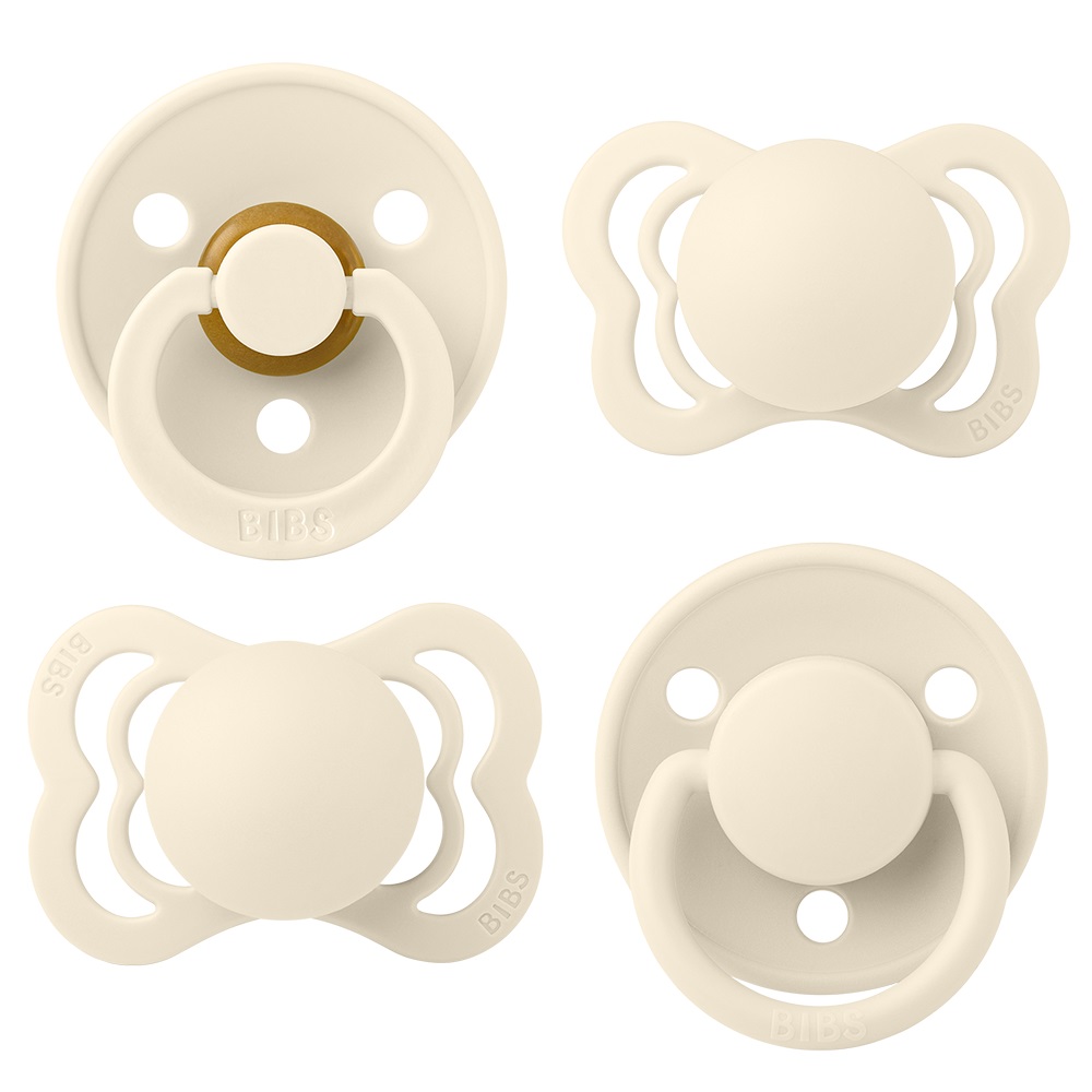 Набір пустушок Bibs Try-it collection, 0-6 міс (ivory)