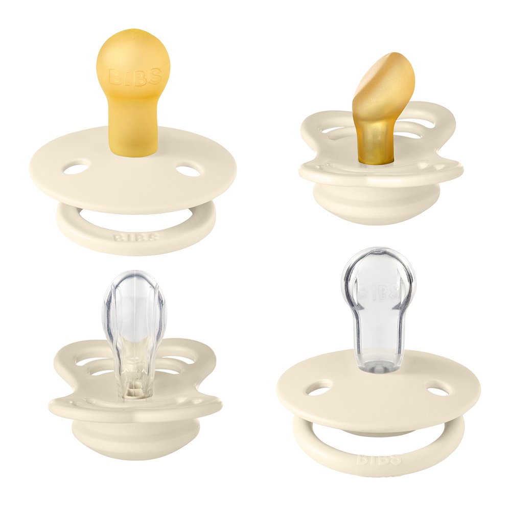 Набір пустушок Bibs Try-it collection, 0-6 міс (ivory) Набір пустушок Bibs Try-it collection, 0-6 міс (ivory)