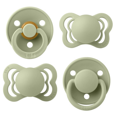 Набір пустушок Bibs Try-it collection, 0-6 міс (sage) Набір пустушок Bibs Try-it collection, 0-6 міс (sage)