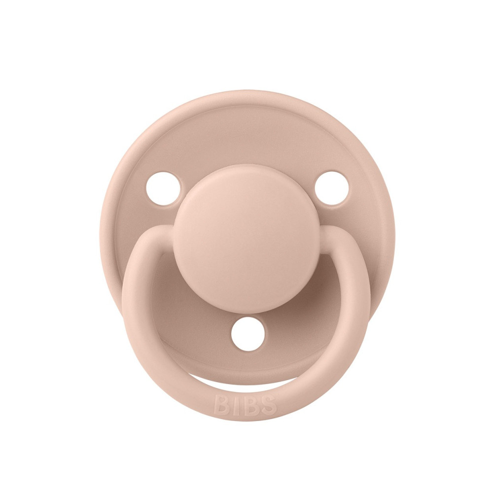 Пустышка Bibs De Lux 0-3 лет, силикон (onesize / blush)