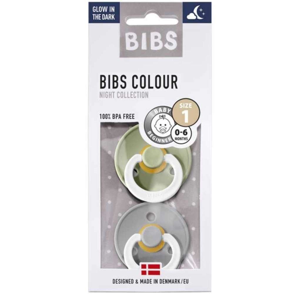 Пустушка Bibs De Lux 0-6 міс, латекс (sage night/cloud night) Пустушка Bibs De Lux 0-6 міс, латекс (sage night/cloud night)