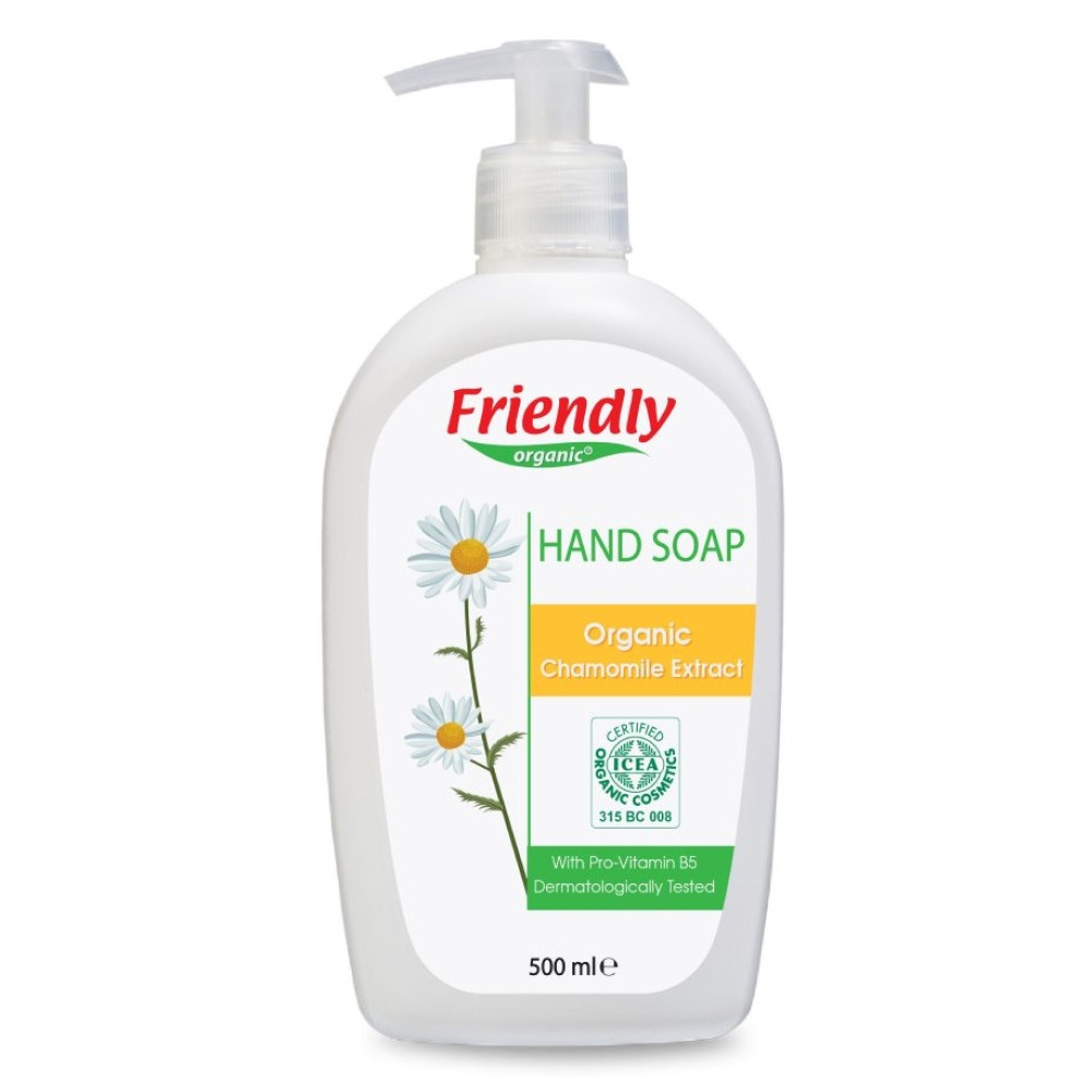 Органическое жидкое мыло для рук Friendly Organic с ромашкой, 500 мл (FR0614)