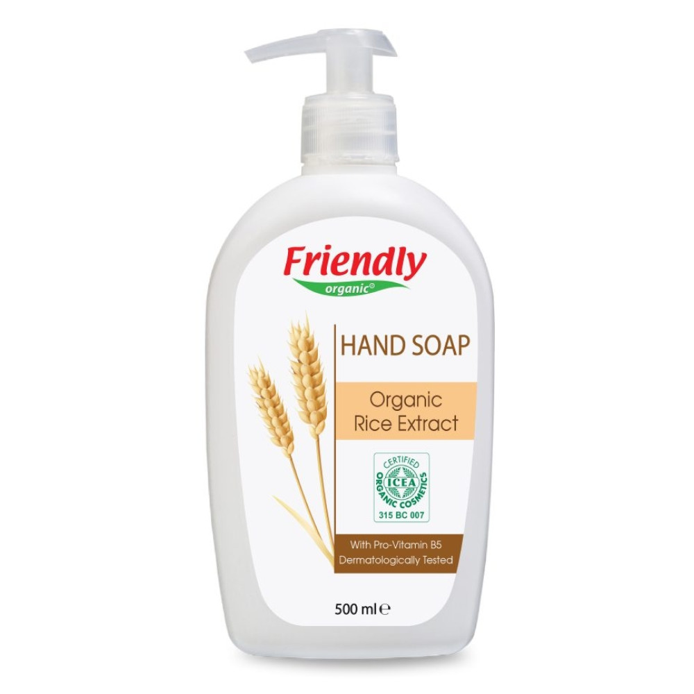 Органическое жидкое мыло для рук Friendly Organic с рисовым экстрактом, 500 мл (FR0621)