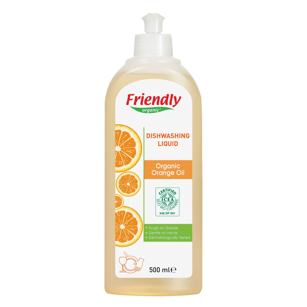 Органическое средство для мытья детской посуды Friendly Organic Апельсинове масло 500 мл (FR0447)
