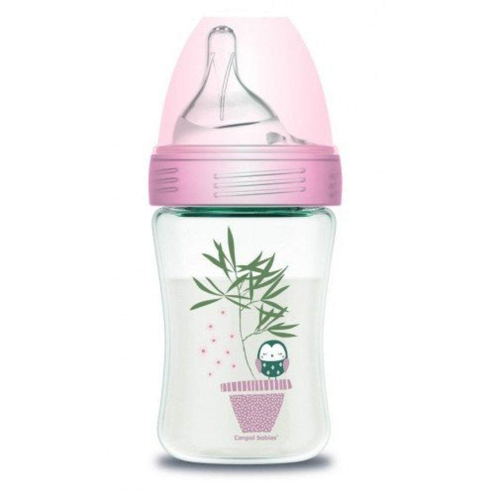 Пляшечка антиколікова Haberman & Canpol babies Сова 260 мл (1/098_pink)