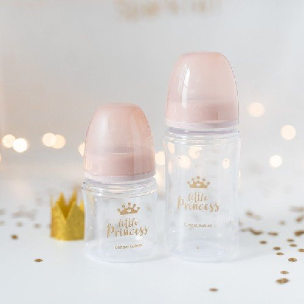 Бутылочка Canpol babies антиколиковая PP Easystart Royal Baby розовая 120 мл (35/233_pin)