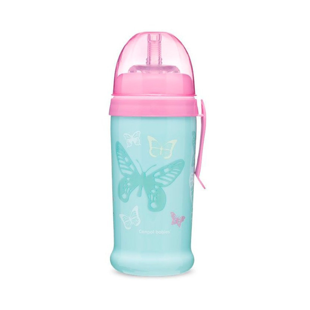 Бидончик-непроливайка Canpol babies Batterfly бирюзовый (56/515_tur)