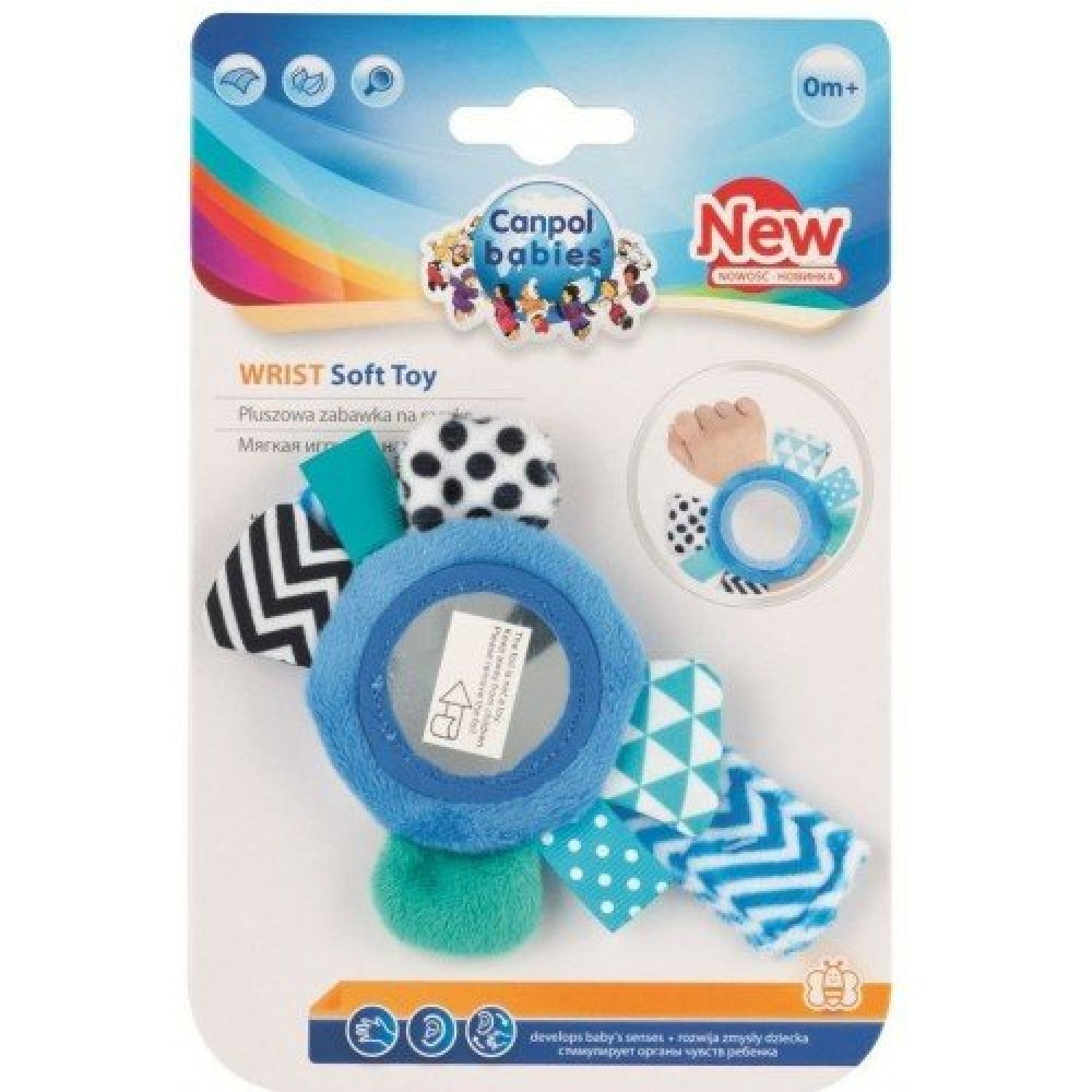 Игрушка Canpol babies на руку с зеркалом Zig Zag синий (68/056_blue)