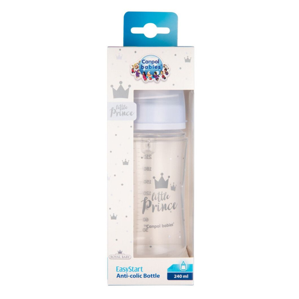 Бутылочка Canpol babies антиколиковая PP Easystart Royal Baby розовая 240 мл (35/234_pin)