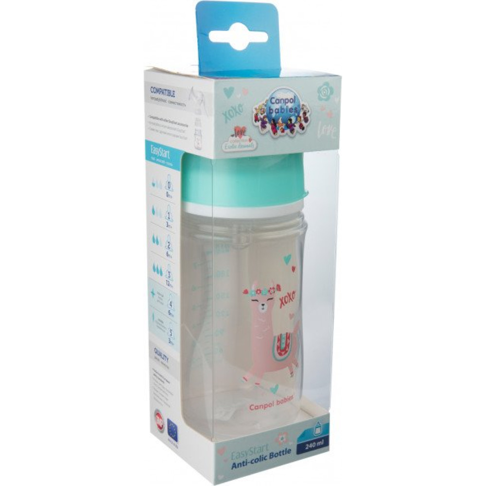 Пляшечка антиколікова Canpol babies Easystart Toys 240 мл (35/221_gre)