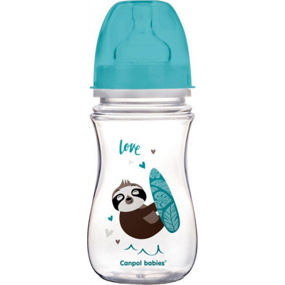 Пляшечка антиколікова Canpol babies Easystart Toys 240 мл синя машина (35/221)
