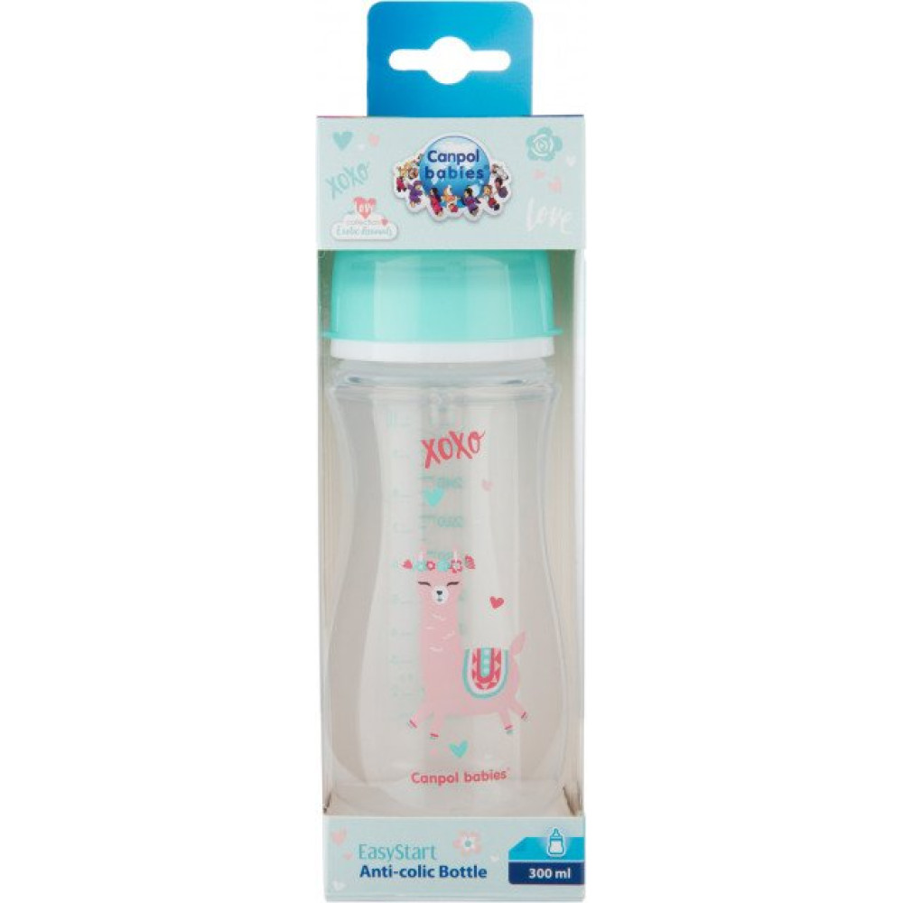 Бутылочка антиколиковая Canpol babies Easystart Toys 300 мл (35/222_gre)