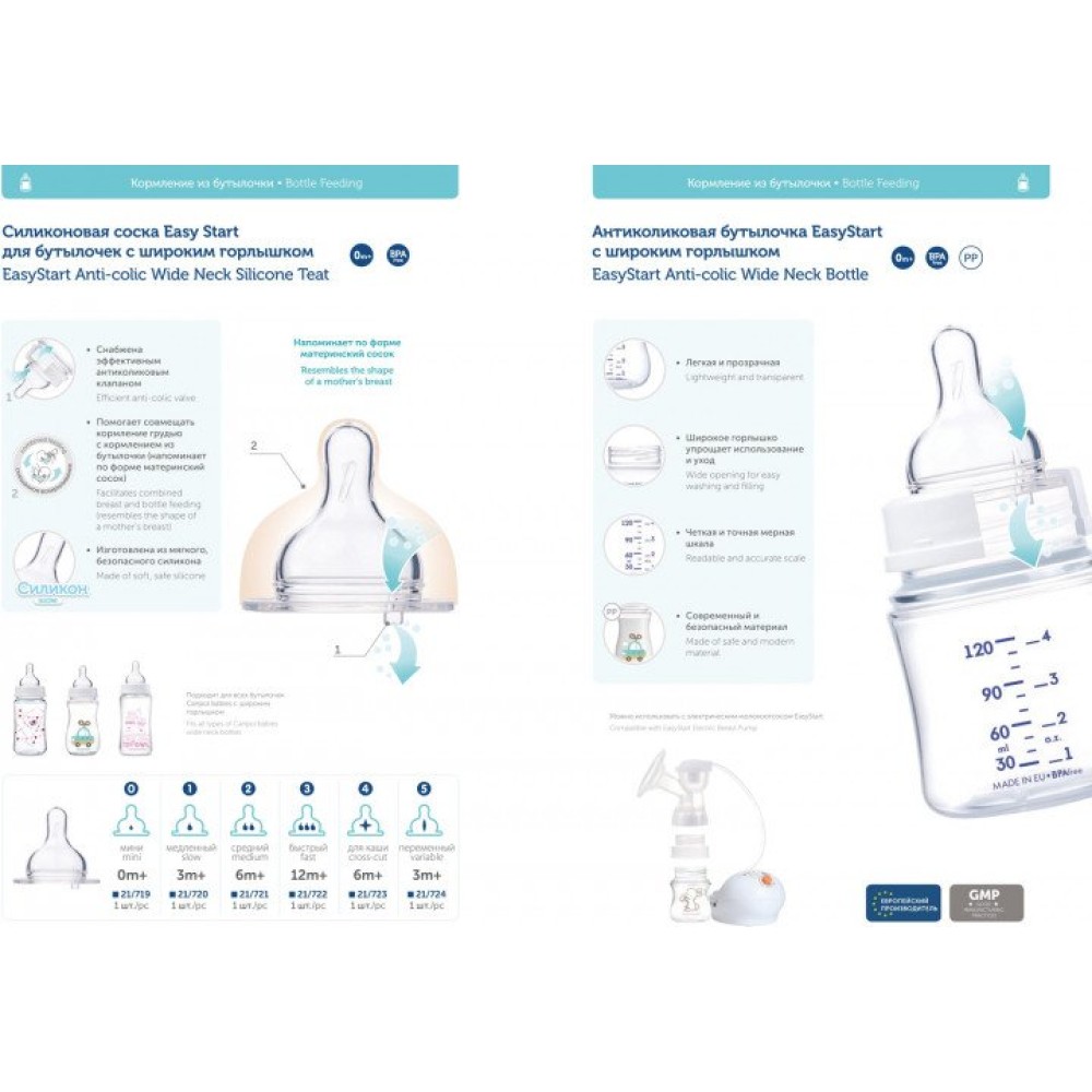 Бутылочка Canpol babies  EasyStart 300 мл с широким горлышком Toys (35/222)