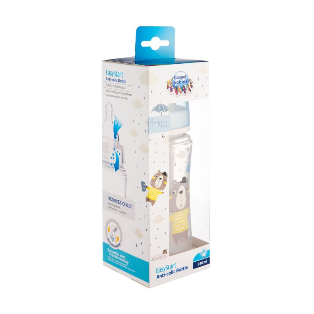 Бутылочка Canpol babies PP Easystart Bonjour Paris синяя 240 мл (35/232_blu)