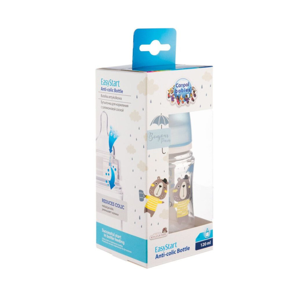 Пляшечка Canpol babies PP Easystart Bonjour Paris синя 120 мл (35/231_blu)