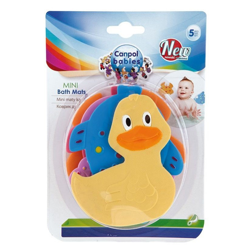 Килимок для купання малюка Canpol babies Кольоровий океан міні 5 шт. (80/003)