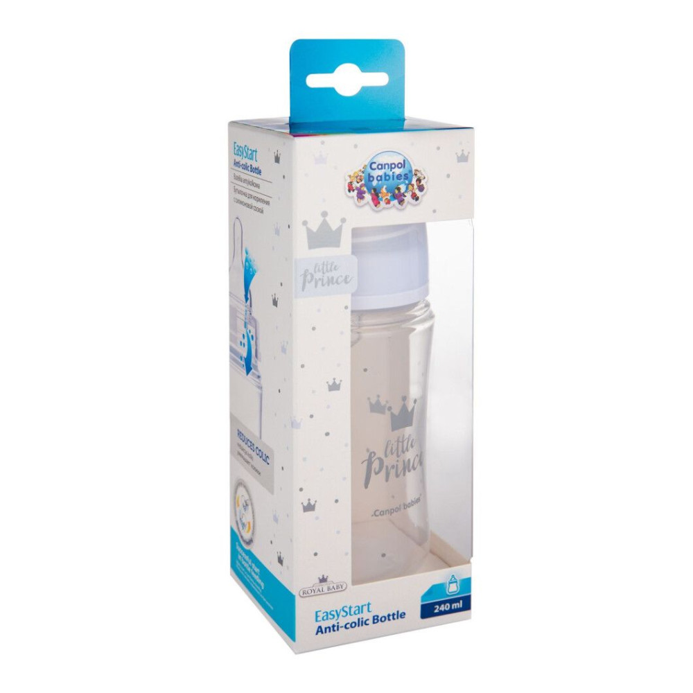 Бутылочка Canpol babies антиколиковая PP Easystart Royal Baby розовая 240 мл (35/234_pin)