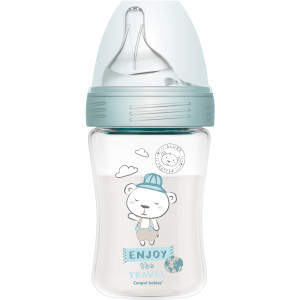 Бутылочка антиколиковая Haberman & Canpol babies Мишка 260 мл (1/098_blu)