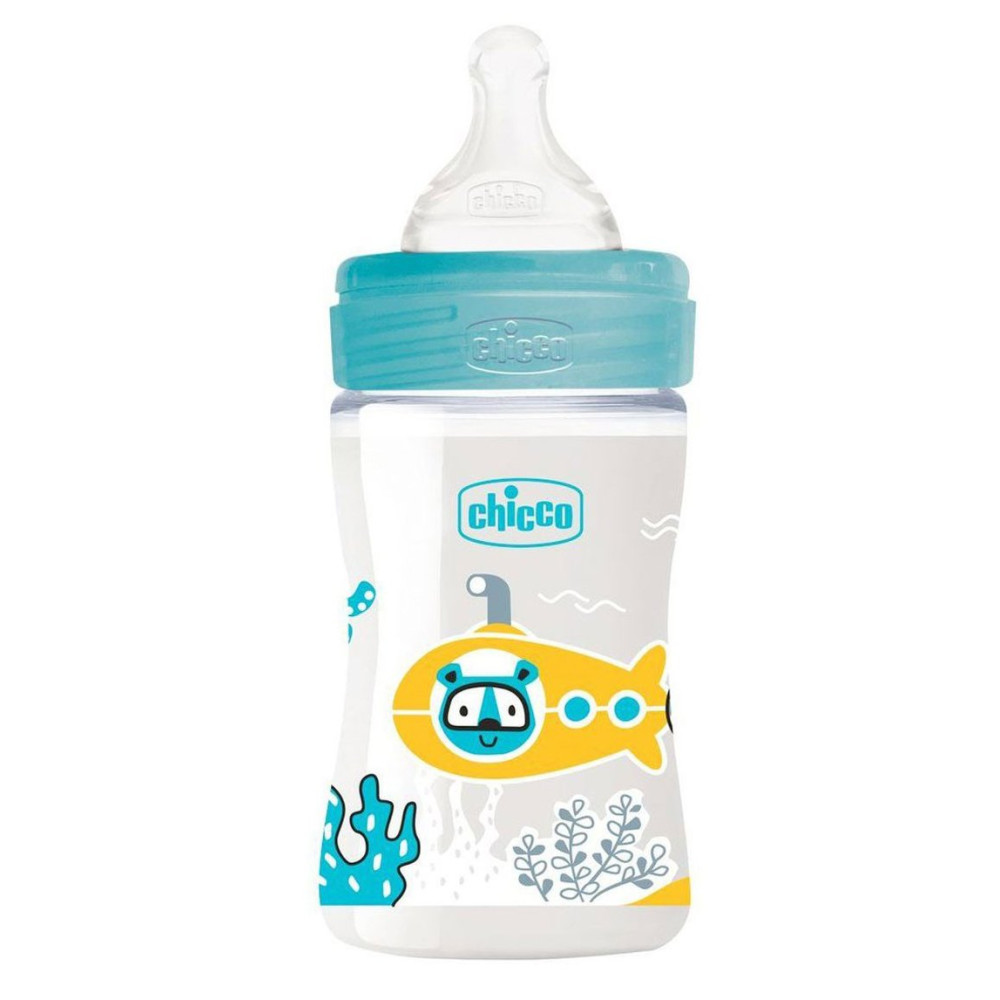 Бутылочка Chicco Well-Being Physio Colors 150 мл 0м+ голубая (28611.20)