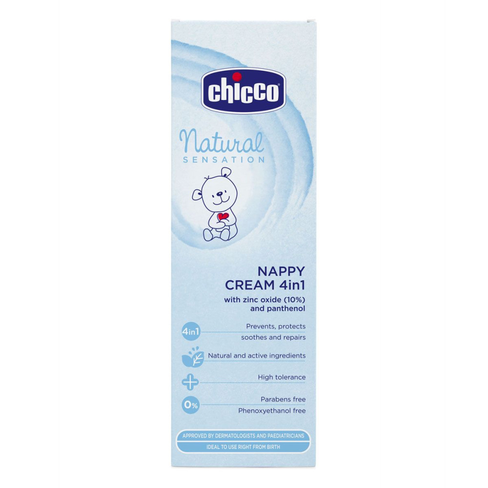 Крем під підгузник 4 в 1, з цинком та пантенолом Chicco Natural Sensation, 100 мл (07459.10) Крем під підгузник 4 в 1, з цинком та пантенолом Chicco Natural Sensation, 100 мл (07459.10)