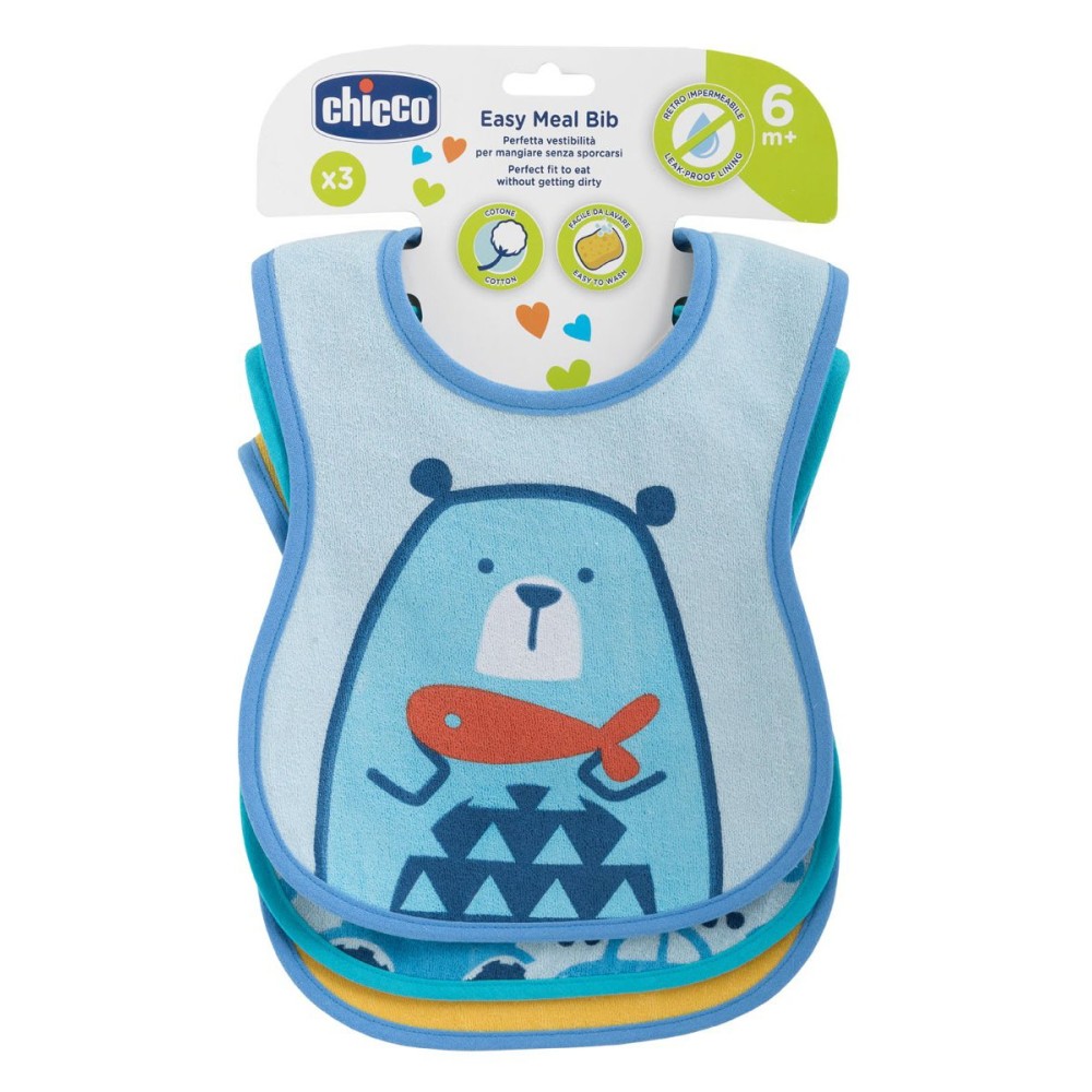 Набор слюнявчиков Chicco Weaning Bib 6+ 3 шт (16301.20)