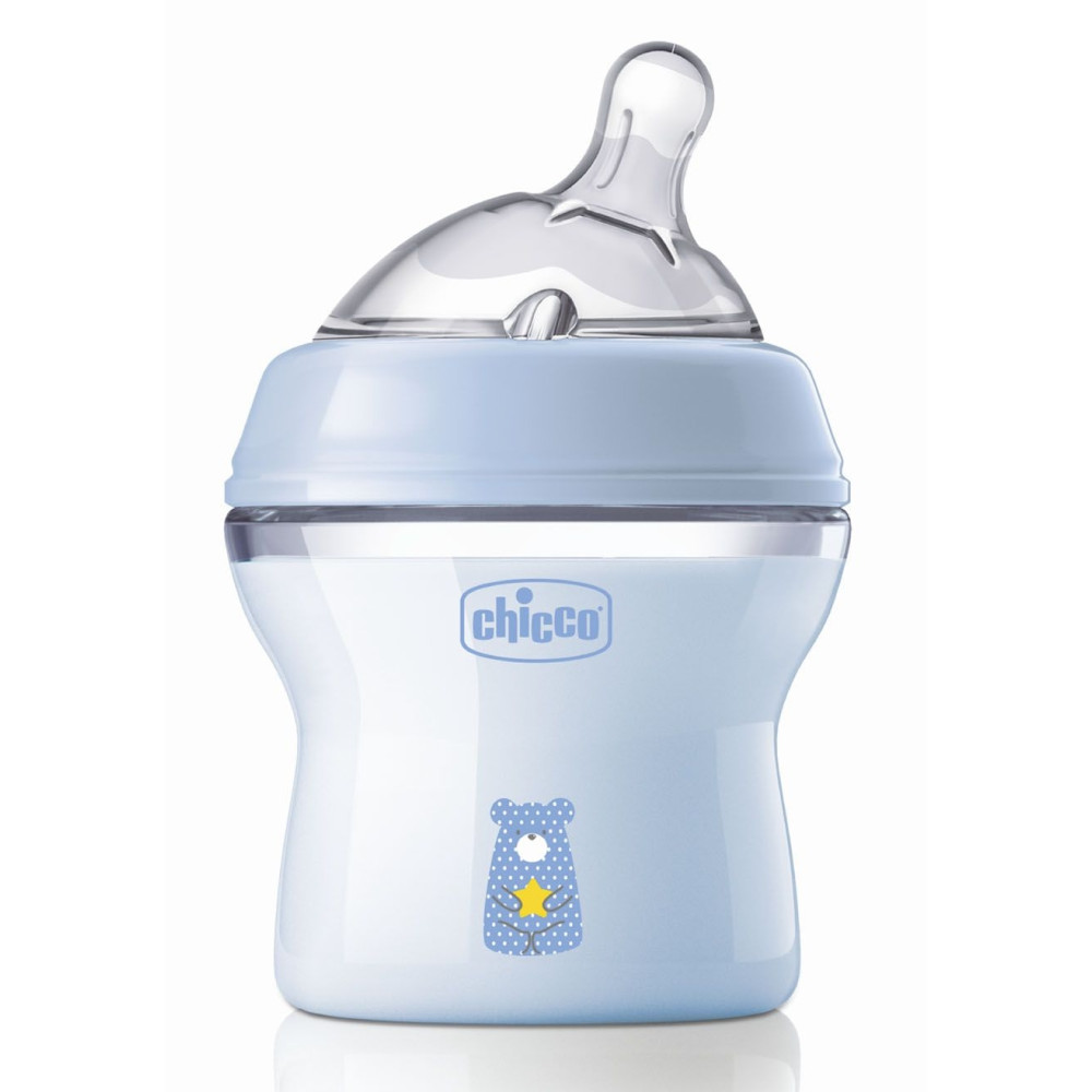 Бутылочка пластиковая Chicco Natural Feeling New 150 мл 0м+ blue (81311.20)